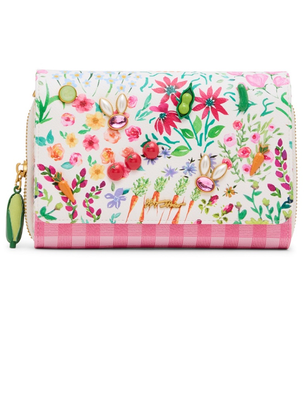 NEW BETSEY JOHNSON Veggie Patch Mini Wallet Crossbody